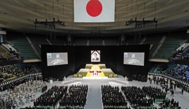 Abe's state funeral cost $8 mil., below estimate