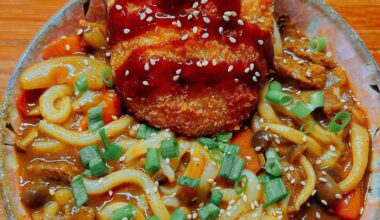 Beef Curry Udon with Korokke