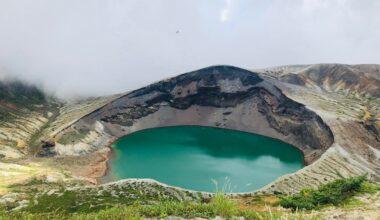 Yugama crater lake at Mt. Kusatsu, Gunma