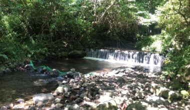 Fishing hole in a mountain river in Izu