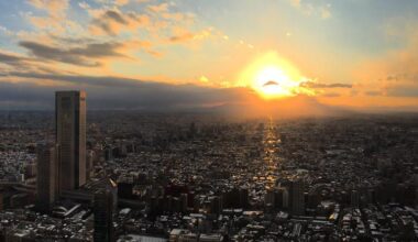 Sunset over Mt Fuji from Tokyo Metropolitan Government Building (2018)