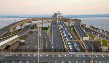 Umihotaru, where the Aqua Line crossing Tokyo Bay turns from a bridge into a tunnel, two years ago today (Chiba-ken)