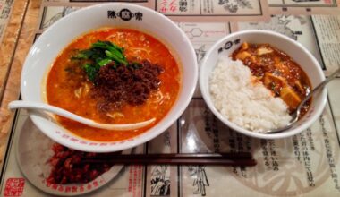 Dan-Dan Men with a side of Ma-Po Tofu in Toranomon