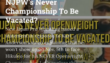 NJPW's NEVER Championship To Be Vacated?