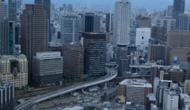 Part of Osaka viewed from the Umeda Sky Building