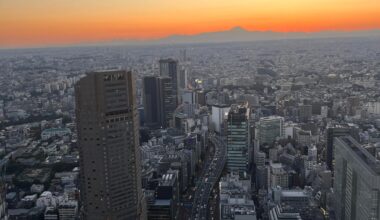 View of Mt Fuji from Shibuya Sky at 5pm today.