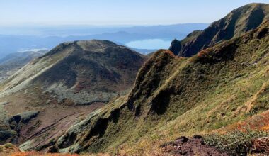 looking back toward the deepest lake in Japan (Tazawa)