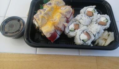 Red Dragon and Philly Roll for Dinner. Yum!