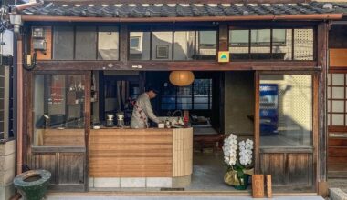 Lovely retro cafe in Kyoto.