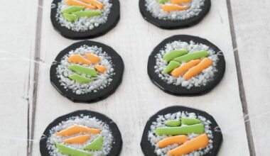 I made some fused glass sushi ornaments!
