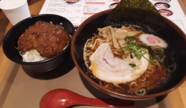 Pit Stop @ Michi no Eki near Aizuwakamatsu: Kitakata ramen & mini sauce katsudon