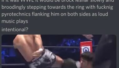 I have a friend who doesn’t watch wrestling but is interested in how such a weird industry came to exist. I showed him the KENTA turn clip and thought his reaction was funny