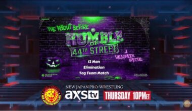 New New Japan on AXS 10pm Thurs 12 Tag elimination from Night before Rumble NY. Team Moxley Vs Team White