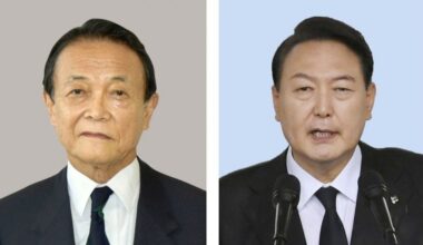 Aso, Yoon agree to promote Japan- S. Korea dialogue