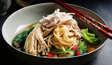 Sake-Poached Chicken With Soba Noodles