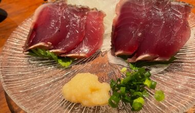 Bonito sashimi in Tokyo