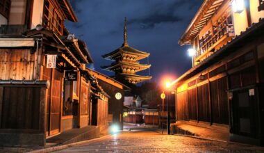 Kyoto streets at night, two years ago today