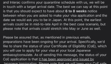 Interac spring arrivals delayed until late April at the earliest.