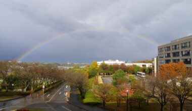 Rainbow--from a classroom window