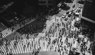 Tokyo - Shibuya Crossing from rooftop