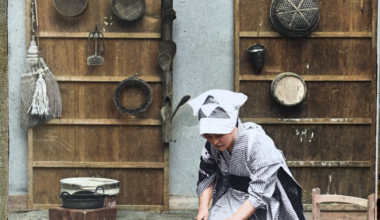 In a Japanese kitchen, photo by Griffith & Griffith 1900