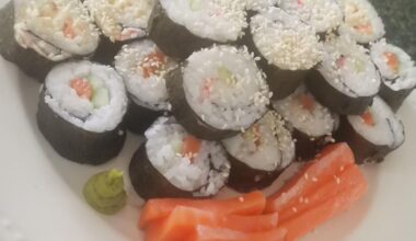 First time making sushi at home...