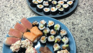 Partner and I trying to perfect home made sushi 😎