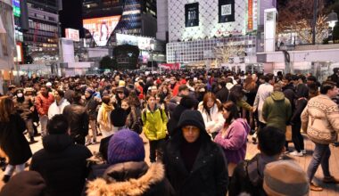 Shibuya, New Year's Eve 2020 just before COVID19 hit