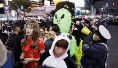 Halloween revelers fill Shibuya with security tight after Seoul crush