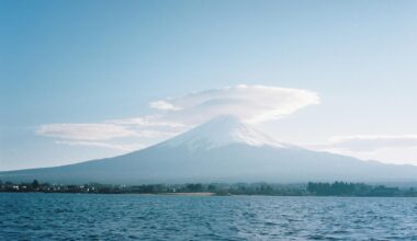 Mt Fuji with its hat on