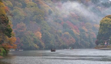 Arashiyama, Kyoto, a day of rain and fog