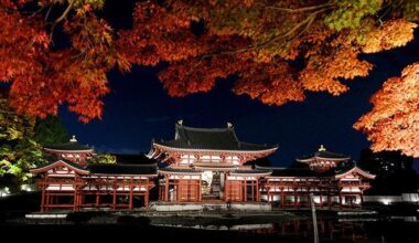 Famed temple in Kyoto's Uji opens garden for autumn foliage illuminations