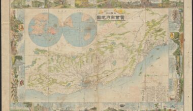 A Japanese map of California from 1902, highlighting aspects of CA living to potential immigrants