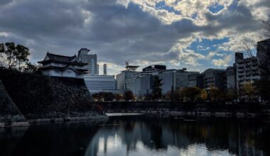 The sky today outside Osaka castle