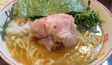 Tonkotsu-Shoyu with rice on the side at Koike no Iekei