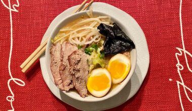 Miso Ramen from scratch! My first time making it :)