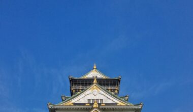 Osaka Castle during a sunny stroll in December