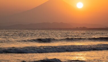 Sunset over Mount Fuji