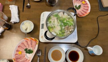 Buri shabu -- our kitchen