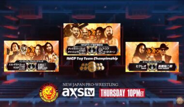 New NJPW on AXS Thurs Tonight 10pm 3 matches. IWGP tag title match FTR/Cobb/O Khan