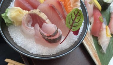 Sushi and sashimi combo at my office Christmas lunch