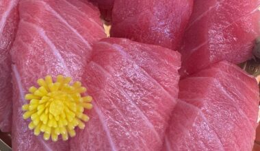 Otoro and kamatoro at Tsukiji for breakfast.