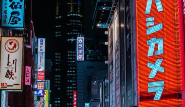 Yodobashi vintage neon sign