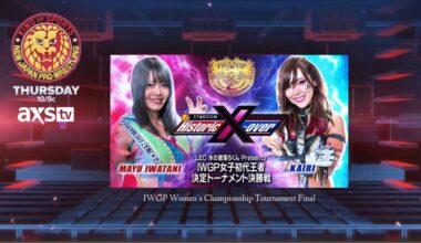 New NJPW on AXS Tv tonight 10 eastern. IWGP Women’s champion crowned Mayu Vs Kairi