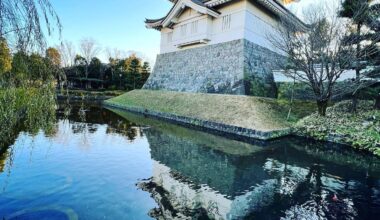 Oshi Castle, reflected in the moat near sunset 🏯