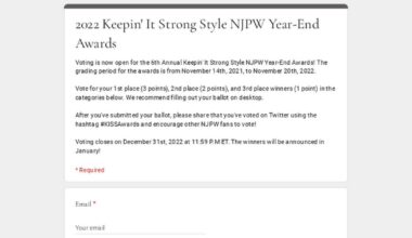 Voting is open for the 6th Annual Keepin' It Strong Style NJPW Year-End Awards!