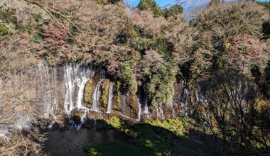 Shira-Ito Waterfall and Mount Fuji