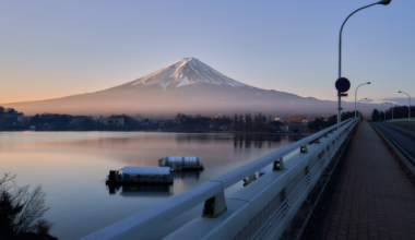 Mt. Fuji from Kawaguchiko Ohashi Bridge