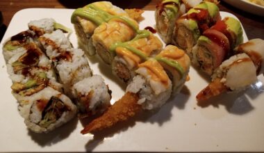 [I ate] Some really good sushi (shrimp and white tuna being the stars)