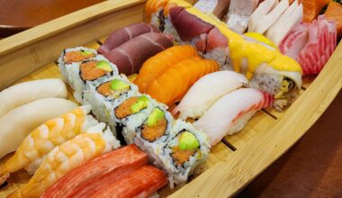 Sushi boat for Chinese new year at Chengdu - Pittsburgh, PA